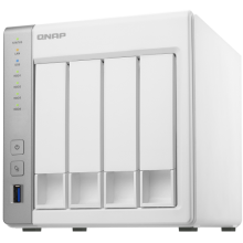 QNAP TS-431P2 Four Bay Network Attached Storage (NAS) front and side view.