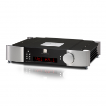 Moon 740P Single Chassis Reference Balanced Preamplifier in black and silver.