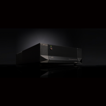 Cyrus X Power Amplifier on a black background.