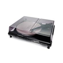 Vertere DG-X Turntable in black with the dust cover in place