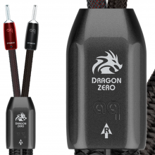 AudioQuest Dragon ZERO Speaker Cable showing a close-up