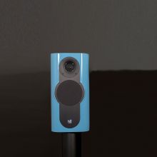 A single Kii Three Loudspeaker in Azurro High Gloss