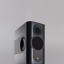A single Kii Three Loudspeaker in graphite