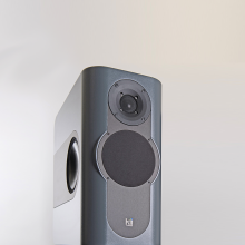 A single Kii Three Loudspeaker in Pro Spatter Grey