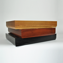 LP12 plinths stacked.  Black Ash on the bottom then Rosenut and, on the top, Walnut