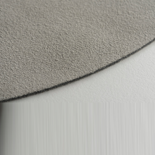 Project Leather-IT 12" leather mat in light grey close-up
