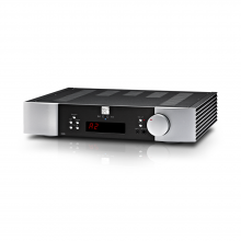 Moon 340i D3PX Stereo Integrated Amplifier in black and silver.