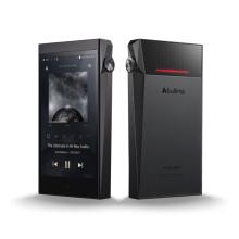 Two Astell & Kern A&Ultima SP2000T Portable Music Players standing side-by-side.  One viewed from the front and one from the back.