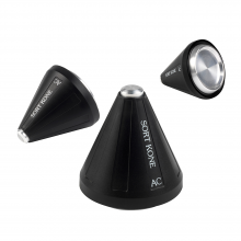 Three Nordost Sort Kones angled to see different views of them