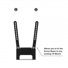 Flexson TV Mount Attachment Beam Black x1 with the words "allows you to fix the Sonos Beam to any existing TV Mount".