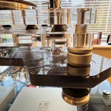 Vertere RG-1 Reference Groove ISO Shelf with a Vertere turntable on it.  Photo taken in the ripcaster showroom