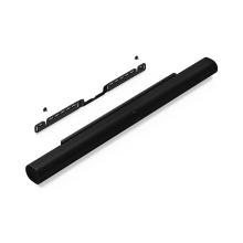 Sonos Arc Ultra beside the wall bracket.  The arc is black