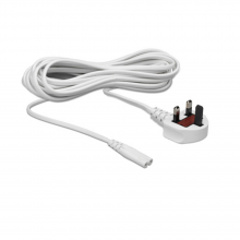 Flexson 5m Power Cable Straight UK x1 in white.