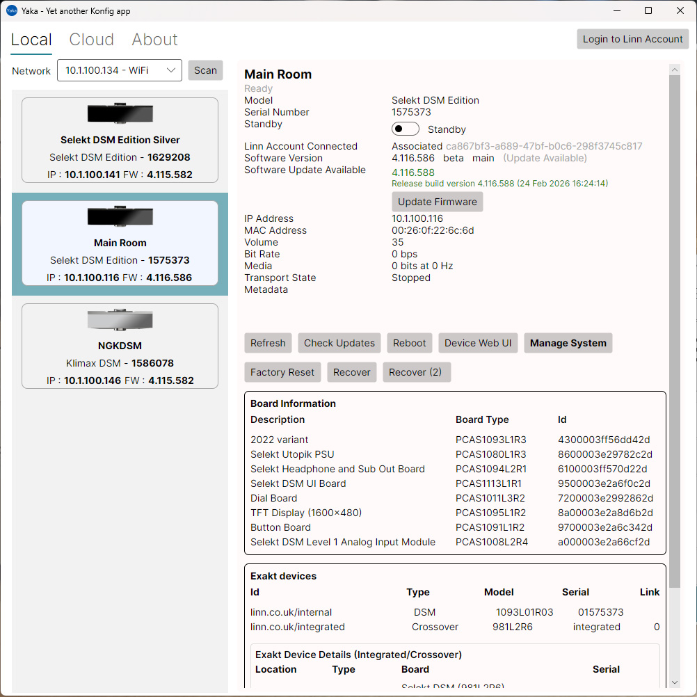 Yaka - display devices on the selected Local area network